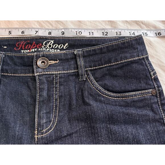 Tommy Hilfiger Women’s Sz 2S Short Hope Boot Jeans dark wash Y2K Cowgirl Country - Picture 6 of 7